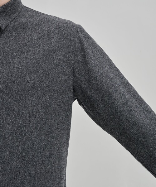 UNITED TOKYO（ユナイテッドトウキョウ）の「SOFT TWEED レギュラーカラーシャツ（シャツ/ブラウス・メンズ・ダークグレー/ブラウン・1/2/3）」の12枚目の写真
