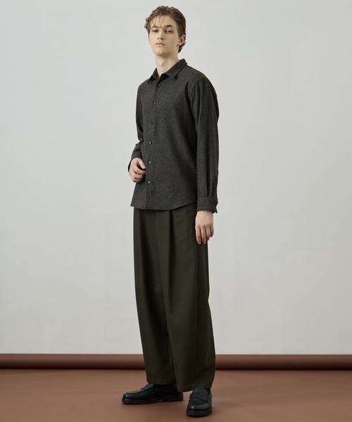 UNITED TOKYO（ユナイテッドトウキョウ）の「SOFT TWEED レギュラーカラーシャツ（シャツ/ブラウス・メンズ・ダークグレー/ブラウン・1/2/3）」の14枚目の写真
