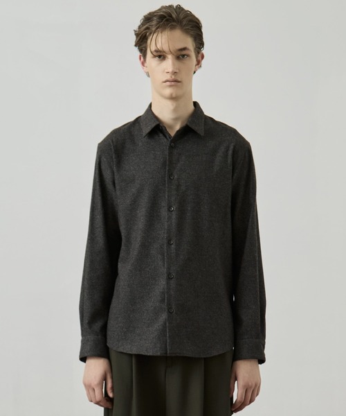 UNITED TOKYO（ユナイテッドトウキョウ）の「SOFT TWEED レギュラーカラーシャツ（シャツ/ブラウス・メンズ・ダークグレー/ブラウン・1/2/3）」の19枚目の写真