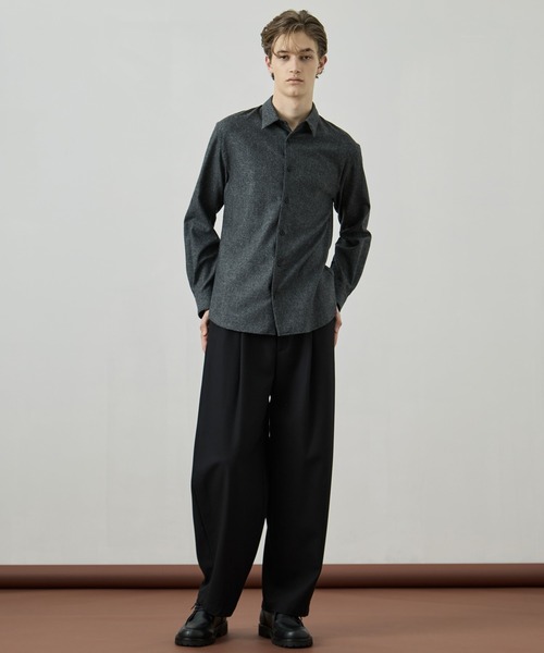 UNITED TOKYO（ユナイテッドトウキョウ）の「SOFT TWEED レギュラーカラーシャツ（シャツ/ブラウス・メンズ・ダークグレー/ブラウン・1/2/3）」の15枚目の写真