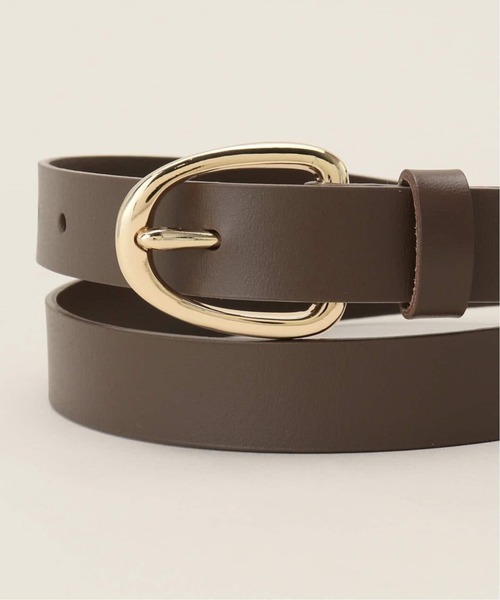 SLOBE IENA（スローブイエナ）の「《追加6》SLOBE ラウンドバックルレザーベルト（ベルト・レディース・ブラウン/ブラック・FREE）」の14枚目の写真