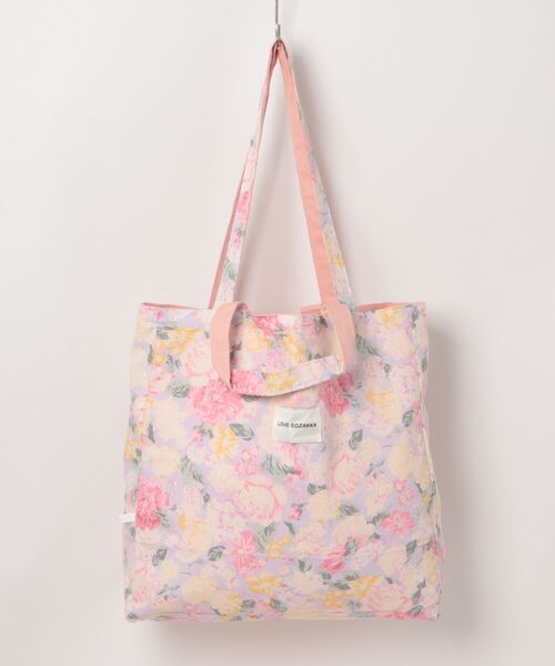 oshipic/推し活トートバッグ/花柄リバーシブルトートバッグ/大容量