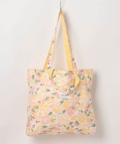 oshipic/推し活トートバッグ/花柄リバーシブルトートバッグ/大容量