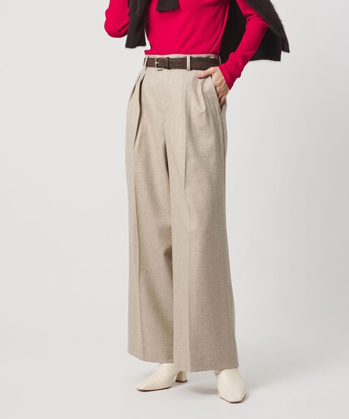 ツイードライク 2タック ワイド パンツ（その他パンツ）｜UNITED