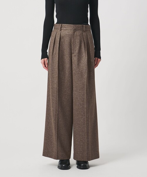 UNITED ARROWS（ユナイテッドアローズ）の「ツイードライク 2タック ワイド パンツ（その他パンツ・レディース・ナチュラル/ダークブラウン・38/34/36）」の8枚目の写真