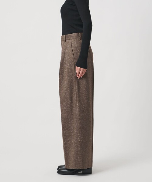 UNITED ARROWS（ユナイテッドアローズ）の「ツイードライク 2タック ワイド パンツ（その他パンツ・レディース・ナチュラル/ダークブラウン・38/34/36）」の9枚目の写真