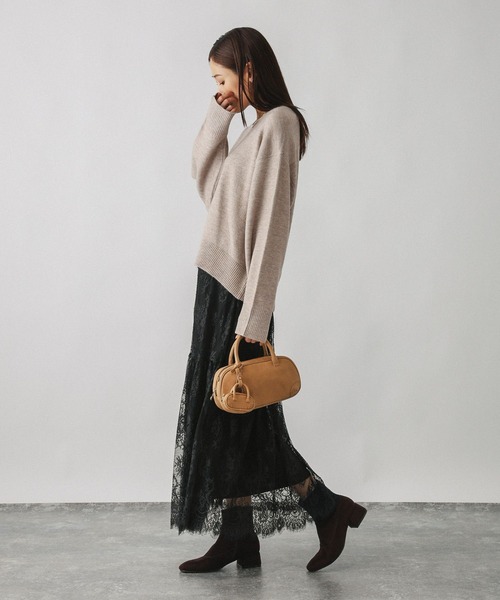 GLOBAL WORK（グローバルワーク）の「フワフワHugmeレーススカートSET/580927（ワンピース・レディース・グレー系その他6/ブラウン系その他/キャメル・MEDIUM/LARGE）」の19枚目の写真