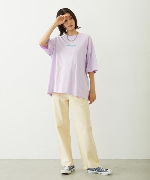 MILKFED.(ミルクフェド)の「COOPER LOGO WIDE S/S TEE(Tシャツ/カットソー・レディース・オフホワイト/ライトパープル/チャコール・M/L)」の14枚目の写真