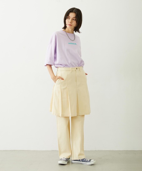 MILKFED.(ミルクフェド)の「COOPER LOGO WIDE S/S TEE(Tシャツ/カットソー・レディース・オフホワイト/ライトパープル/チャコール・M/L)」の15枚目の写真