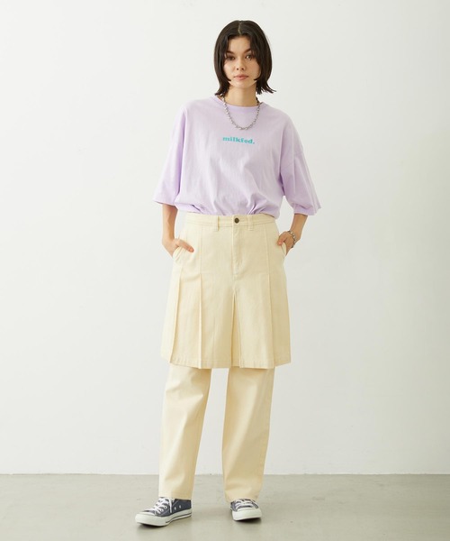 MILKFED.(ミルクフェド)の「COOPER LOGO WIDE S/S TEE(Tシャツ/カットソー・レディース・オフホワイト/ライトパープル/チャコール・M/L)」の16枚目の写真