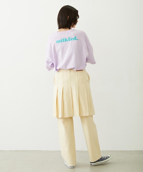 MILKFED.(ミルクフェド)の「COOPER LOGO WIDE S/S TEE(Tシャツ/カットソー・レディース・オフホワイト/ライトパープル/チャコール・M/L)」の17枚目の写真