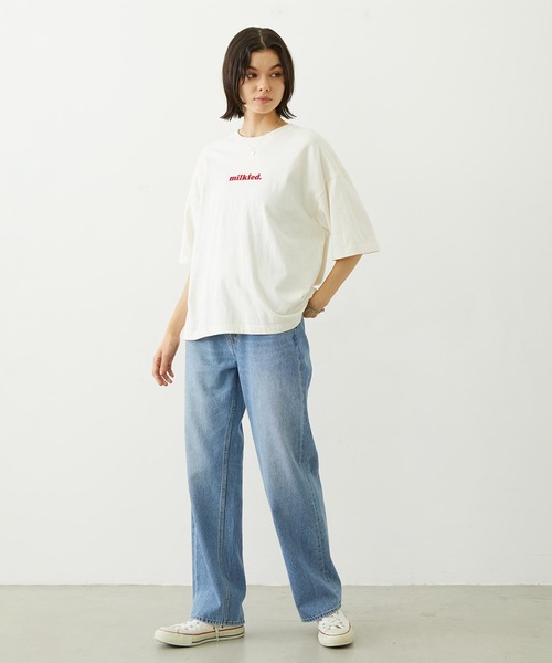 MILKFED.(ミルクフェド)の「COOPER LOGO WIDE S/S TEE(Tシャツ/カットソー・レディース・オフホワイト/ライトパープル/チャコール・M/L)」の20枚目の写真