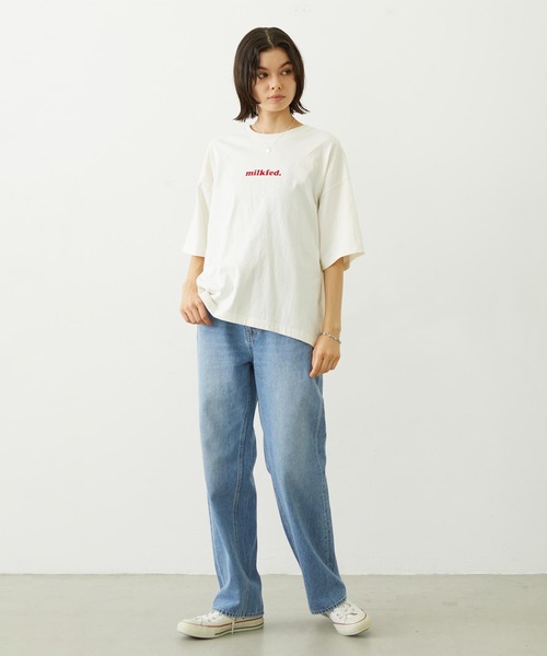 MILKFED.(ミルクフェド)の「COOPER LOGO WIDE S/S TEE(Tシャツ/カットソー・レディース・オフホワイト/ライトパープル/チャコール・M/L)」の22枚目の写真