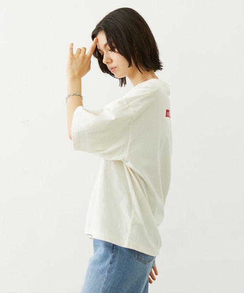 MILKFED.(ミルクフェド)の「COOPER LOGO WIDE S/S TEE(Tシャツ/カットソー・レディース・オフホワイト/ライトパープル/チャコール・M/L)」の19枚目の写真