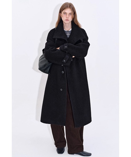 スタンドカラー ウールロングコート FD25W055【Fano Studios】【2025AW