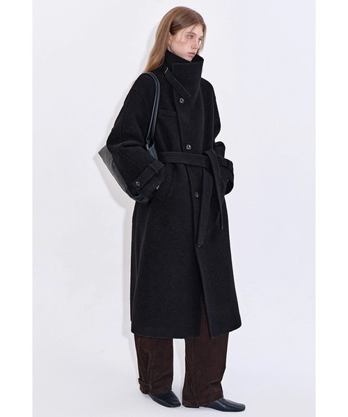 スタンドカラー ウールロングコート FD25W055【Fano Studios】【2025AW