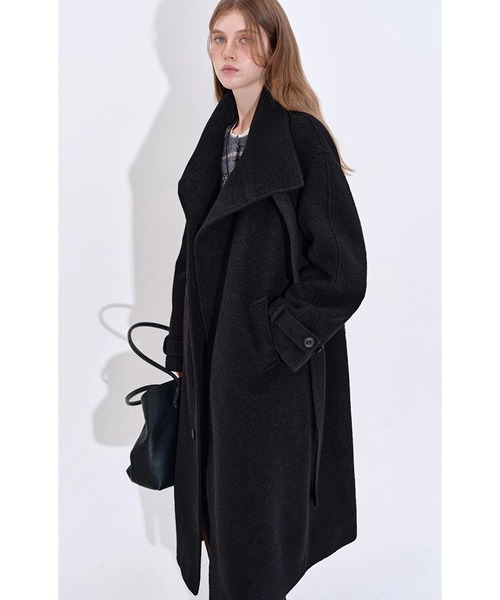 スタンドカラー ウールロングコート FD25W055【Fano Studios】【2025AW