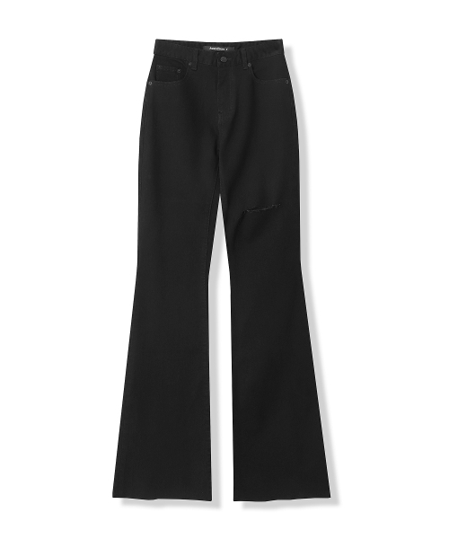 AVANDRESS(アバンドレス )の「Cutting Bootscut Denim Pants BLACK(デニムパンツ・レディース・ブラック・LARGE/SMALL/MEDIUM)」の2枚目の写真