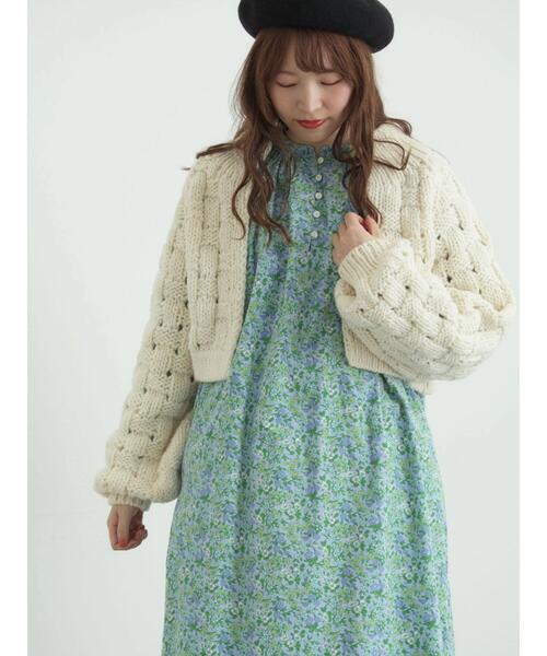 TSUHARU by Samansa Mos2（ツハルバイサマンサモスモス）の「【LIBERTY】Maria柄細コールワンピース（ワンピース・レディース・ブラック/ブルー・F）」の5枚目の写真