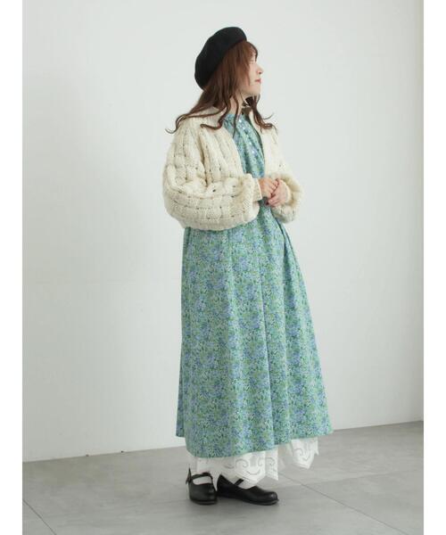 TSUHARU by Samansa Mos2（ツハルバイサマンサモスモス）の「【LIBERTY】Maria柄細コールワンピース（ワンピース・レディース・ブラック/ブルー・F）」の9枚目の写真