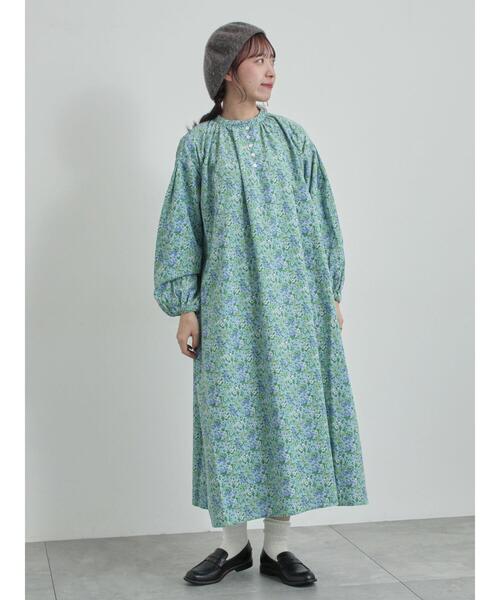 TSUHARU by Samansa Mos2（ツハルバイサマンサモスモス）の「【LIBERTY】Maria柄細コールワンピース（ワンピース・レディース・ブラック/ブルー・F）」の17枚目の写真