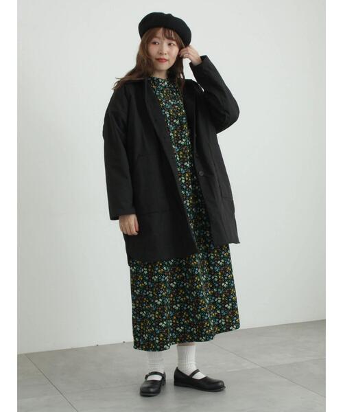 TSUHARU by Samansa Mos2（ツハルバイサマンサモスモス）の「【LIBERTY】Maria柄細コールワンピース（ワンピース・レディース・ブラック/ブルー・F）」の18枚目の写真