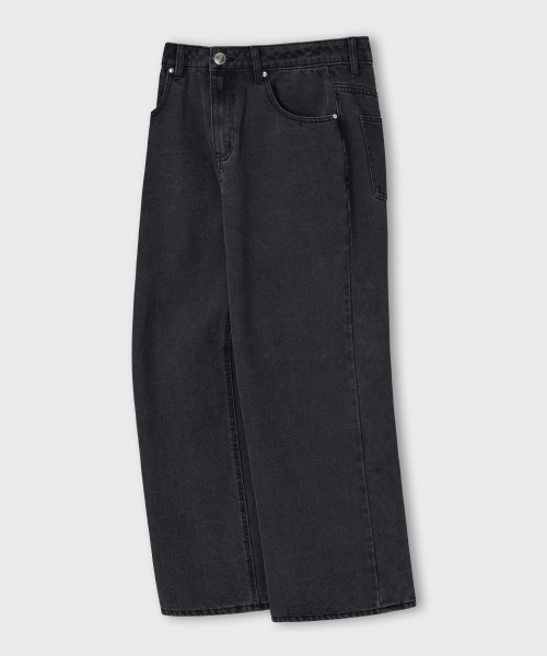 LEMAIN SECOND（リメインセカンド）の「[2PACK] NATURAL WASHING WIDE DENIM PANTS - BLACK/MEDIUM BLUE（デニムパンツ・メンズ・その他・MEDIUM/LARGE/X-LARGE/SMALL）」の5枚目の写真