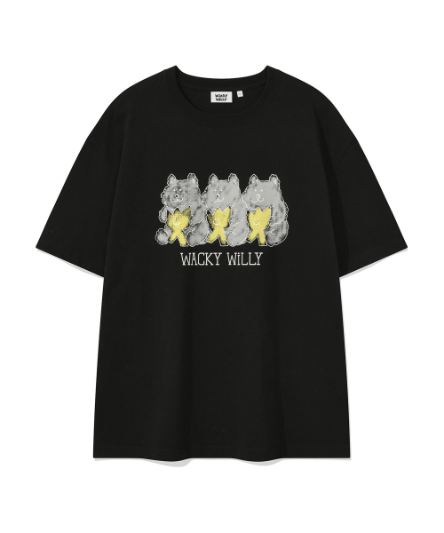 Wacky WiLLy(ワッキーウィリー)の「ベアプリント半袖Tシャツブラック(Tシャツ/カットソー・レディース・その他・SMALL/MEDIUM/LARGE/X-LARGE)」の1枚目の写真