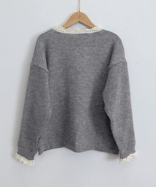 Miniministore(ミニミニストア)の「配色ニットプルオーバーラウンドネック秋服(ニット/セーター・レディース・グレー/ブラック/イエロー/ワインレッド/ライトグレー・FREE)」の22枚目の写真