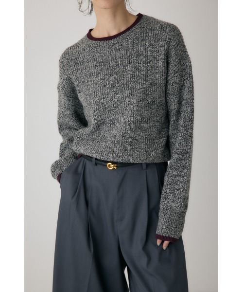 crie conforto（クリーコンフォルト）の「ミックスカラーヤーンラインニット（ニット/セーター・レディース・ブルー系その他/レッド系その他/ブラック系その他・FREE）」の4枚目の写真