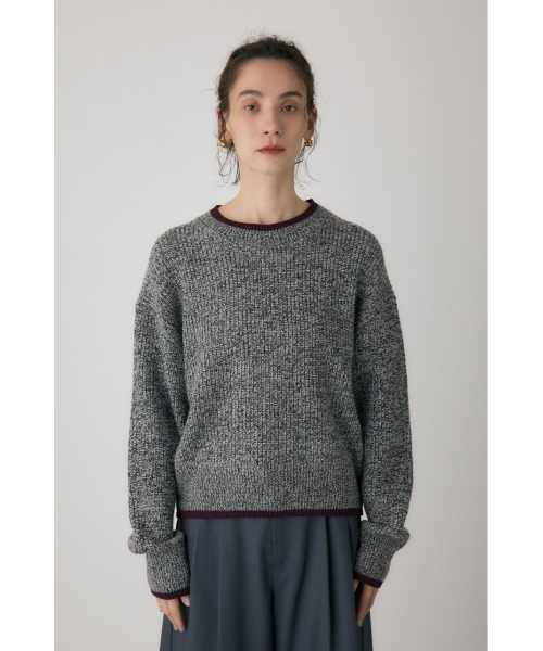 crie conforto（クリーコンフォルト）の「ミックスカラーヤーンラインニット（ニット/セーター・レディース・ブルー系その他/レッド系その他/ブラック系その他・FREE）」の7枚目の写真