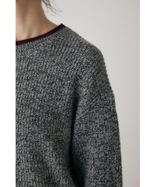 crie conforto（クリーコンフォルト）の「ミックスカラーヤーンラインニット（ニット/セーター・レディース・ブルー系その他/レッド系その他/ブラック系その他・FREE）」の11枚目の写真