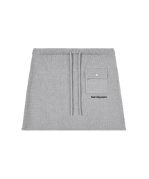 POCKET KNIT SKIRT - GREY