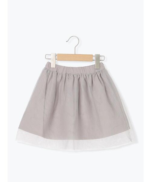 Samansa Mos2 Lagom（サマンサモスモスラーゴム）の「チュールスカート（スカート・キッズ・グレー/ピンク・小(S)/中(M)/大(L)/特(XL)）」の2枚目の写真