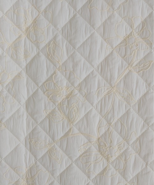 CLEIO（クレイオ）の「【CLEIO】-春アウター- コード刺繍入りキルティングジャケット CORD EMBROIDERED QUILTED JACKET/942-14619（ノーカラージャケット・レディース・アイボリー・FREE）」の7枚目の写真