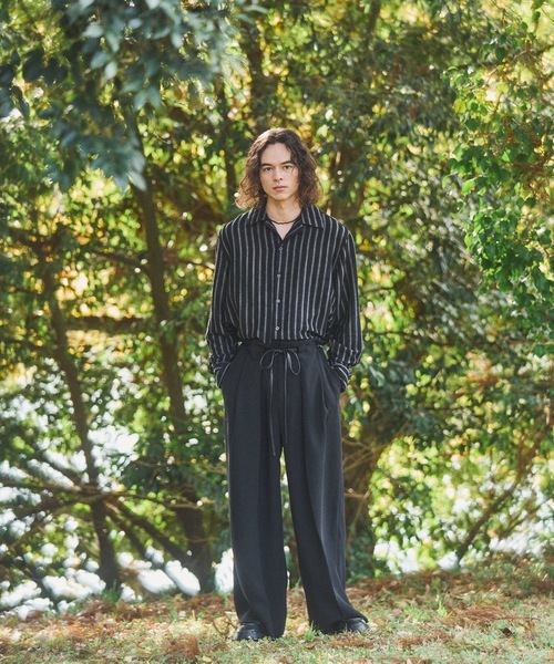 CASPER JOHN(キャスパージョン)の「Pile stripe shirts/パイルストライプシャツ(シャツ/ブラウス・メンズ・ブラック/ブラウン・MEDIUM/SMALL/X-SMALL/LARGE)」の5枚目の写真