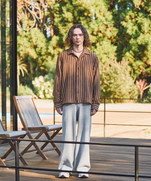 CASPER JOHN(キャスパージョン)の「Pile stripe shirts/パイルストライプシャツ(シャツ/ブラウス・メンズ・ブラック/ブラウン・MEDIUM/SMALL/X-SMALL/LARGE)」の8枚目の写真