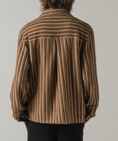 CASPER JOHN(キャスパージョン)の「Pile stripe shirts/パイルストライプシャツ(シャツ/ブラウス・メンズ・ブラック/ブラウン・MEDIUM/SMALL/X-SMALL/LARGE)」の14枚目の写真