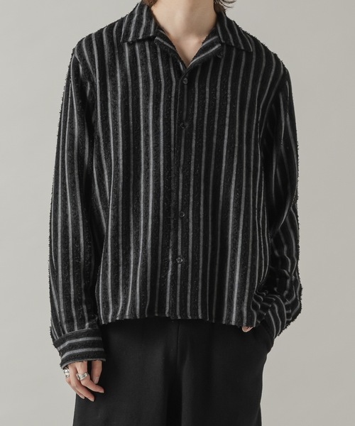 CASPER JOHN(キャスパージョン)の「Pile stripe shirts/パイルストライプシャツ(シャツ/ブラウス・メンズ・ブラック/ブラウン・MEDIUM/SMALL/X-SMALL/LARGE)」の16枚目の写真