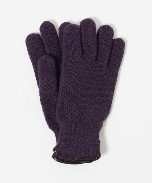 UNITED ARROWS（ユナイテッドアローズ）の「ニット グローブ（手袋・メンズ・ブラック/ダークブラウン/パープル/オレンジ・FREE）」の3枚目の写真