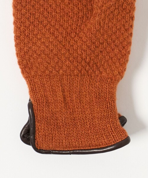UNITED ARROWS（ユナイテッドアローズ）の「ニット グローブ（手袋・メンズ・ブラック/ダークブラウン/パープル/オレンジ・FREE）」の8枚目の写真
