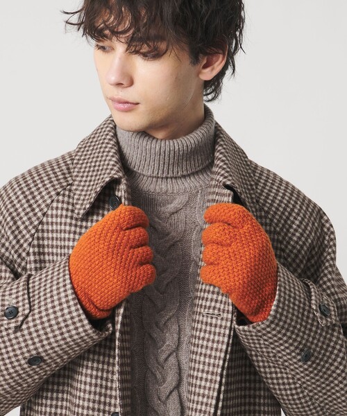 UNITED ARROWS（ユナイテッドアローズ）の「ニット グローブ（手袋・メンズ・ブラック/ダークブラウン/パープル/オレンジ・FREE）」の18枚目の写真