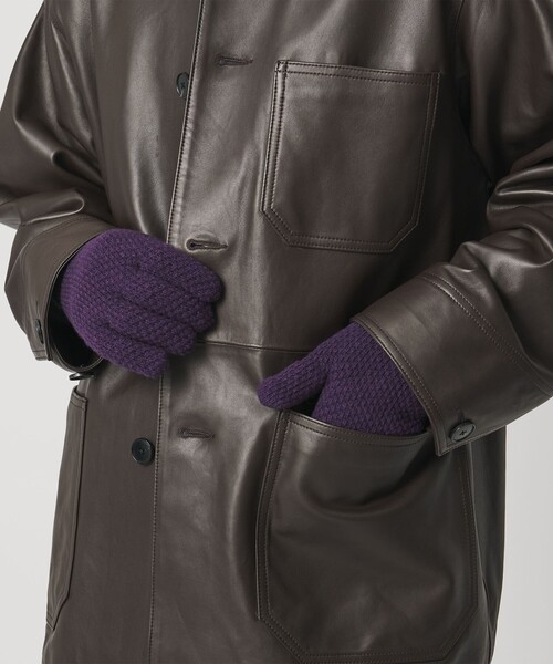 UNITED ARROWS（ユナイテッドアローズ）の「ニット グローブ（手袋・メンズ・ブラック/ダークブラウン/パープル/オレンジ・FREE）」の20枚目の写真