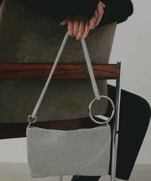 A part by（アパートバイ）の「キラキラバッグ（ショルダーバッグ・レディース・シルバー/ブラック・FREE）」の2枚目の写真