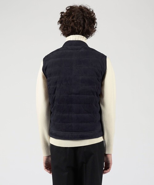 EMMETI(エンメティ)の「【別注】EMMETI JURI スエード ダウンベスト(ダウンジャケット/コート・メンズ・ネイビー/ブラック・M/S)」の14枚目の写真