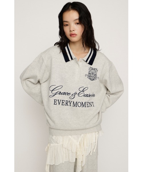 SLY（スライ）の「OVER SIZE JQ TOPS オーバーサイズ ジャガードトップス 秋服 冬服（ニット/セーター・レディース・ライトブルー/ライトイエロー/ブラウン系その他2/杢グレー・FREE）」の6枚目の写真