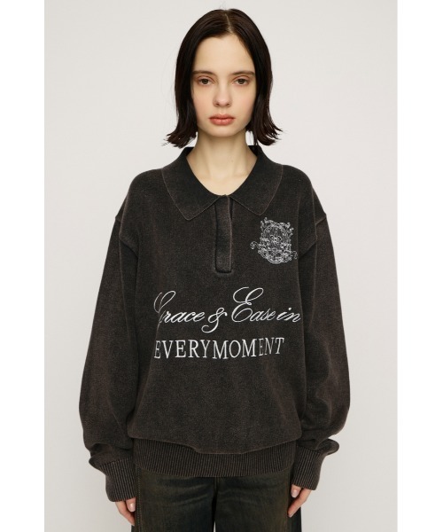 SLY（スライ）の「OVER SIZE JQ TOPS オーバーサイズ ジャガードトップス 秋服 冬服（ニット/セーター・レディース・ライトブルー/ライトイエロー/ブラウン系その他2/杢グレー・FREE）」の13枚目の写真