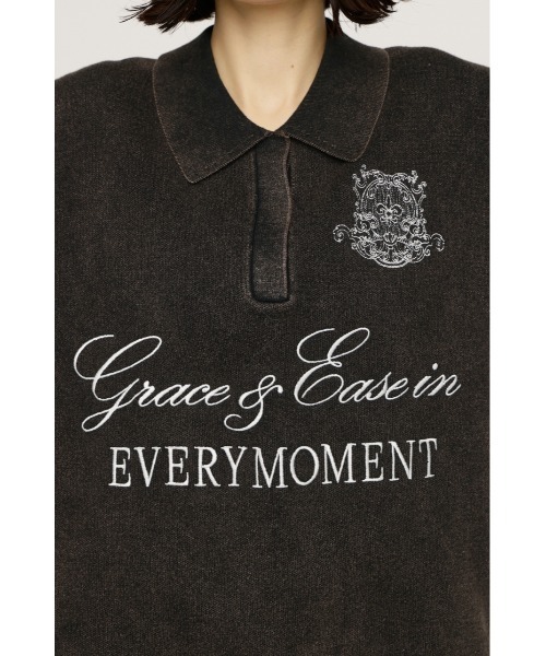 SLY（スライ）の「OVER SIZE JQ TOPS オーバーサイズ ジャガードトップス 秋服 冬服（ニット/セーター・レディース・ライトブルー/ライトイエロー/ブラウン系その他2/杢グレー・FREE）」の16枚目の写真