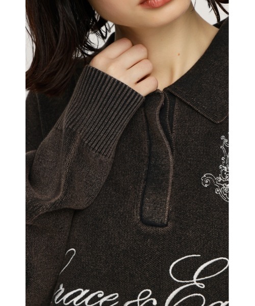 SLY（スライ）の「OVER SIZE JQ TOPS オーバーサイズ ジャガードトップス 秋服 冬服（ニット/セーター・レディース・ライトブルー/ライトイエロー/ブラウン系その他2/杢グレー・FREE）」の17枚目の写真