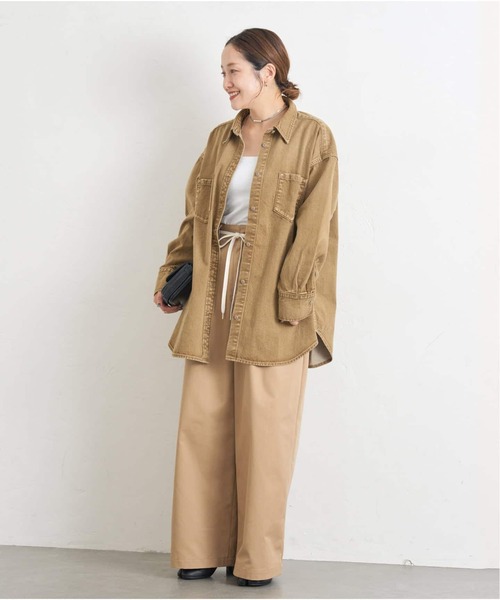 JOURNAL STANDARD（ジャーナルスタンダード）の「《追加4》ライトオンスデニムシャツ（シャツ/ブラウス・レディース・キャメル・FREE）」の4枚目の写真